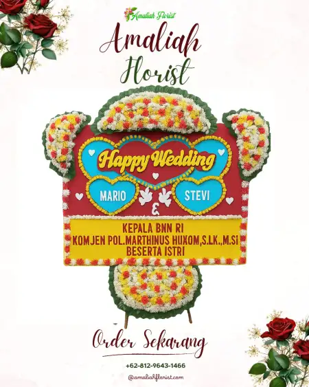 Papan Bunga Pernikahan Biak Timur